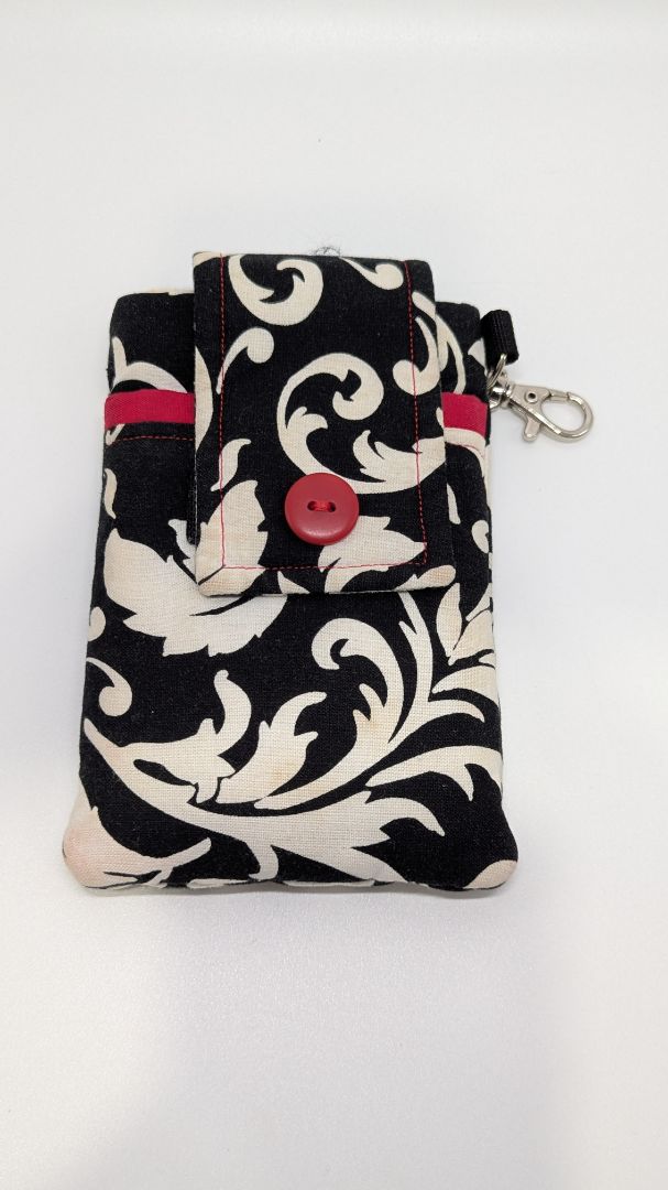 Kreated by Kim Black Fleece-Lined Velcro Phone Pouch