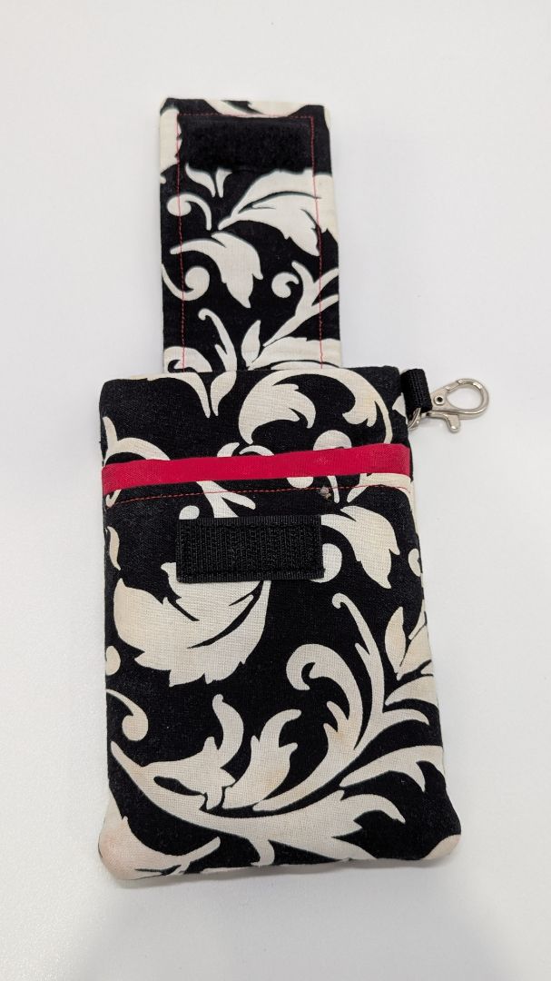 Kreated by Kim Black Fleece-Lined Velcro Phone Pouch