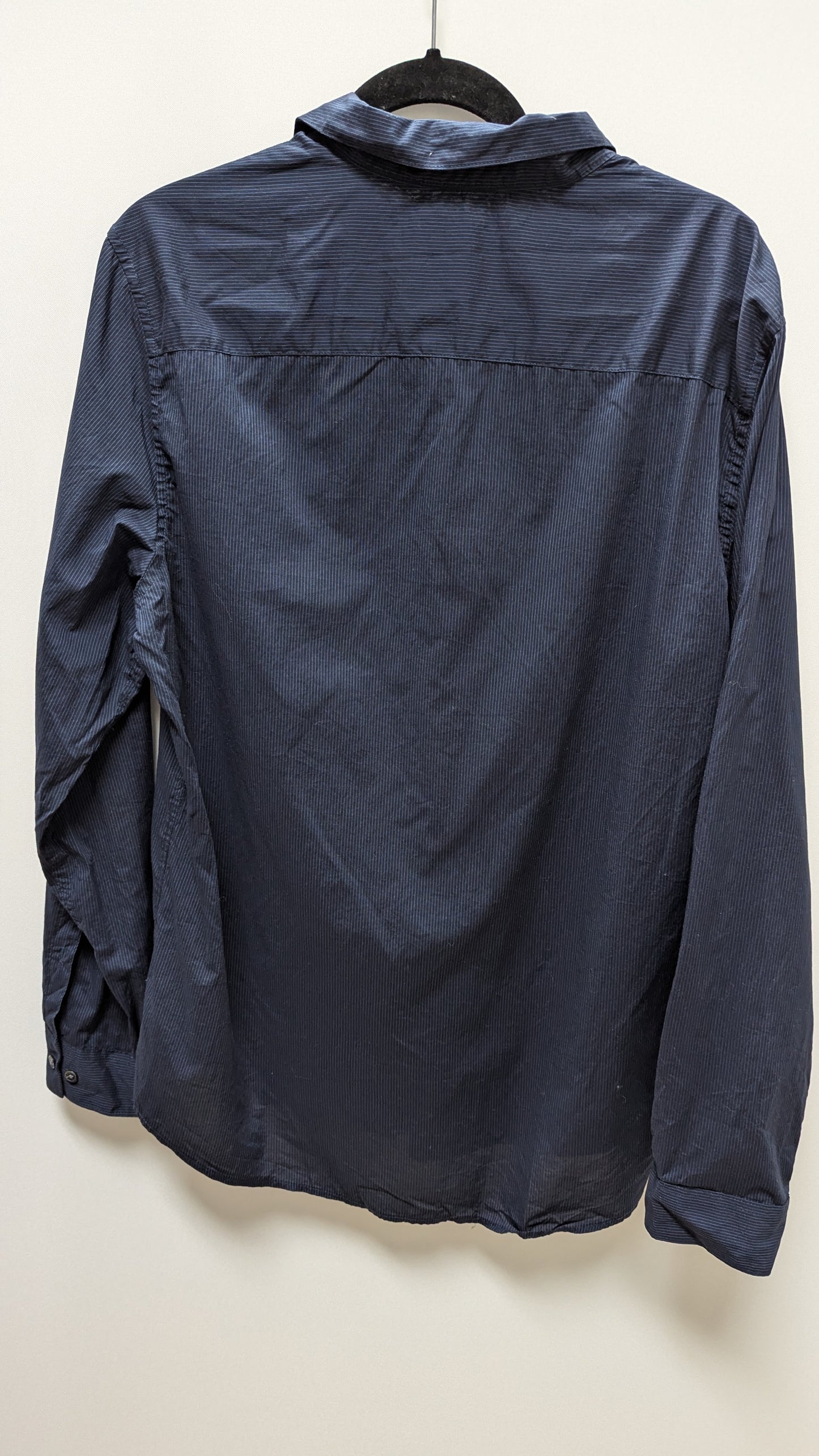 Calvin Klein Navy Men's Striped Button-Down Shirt