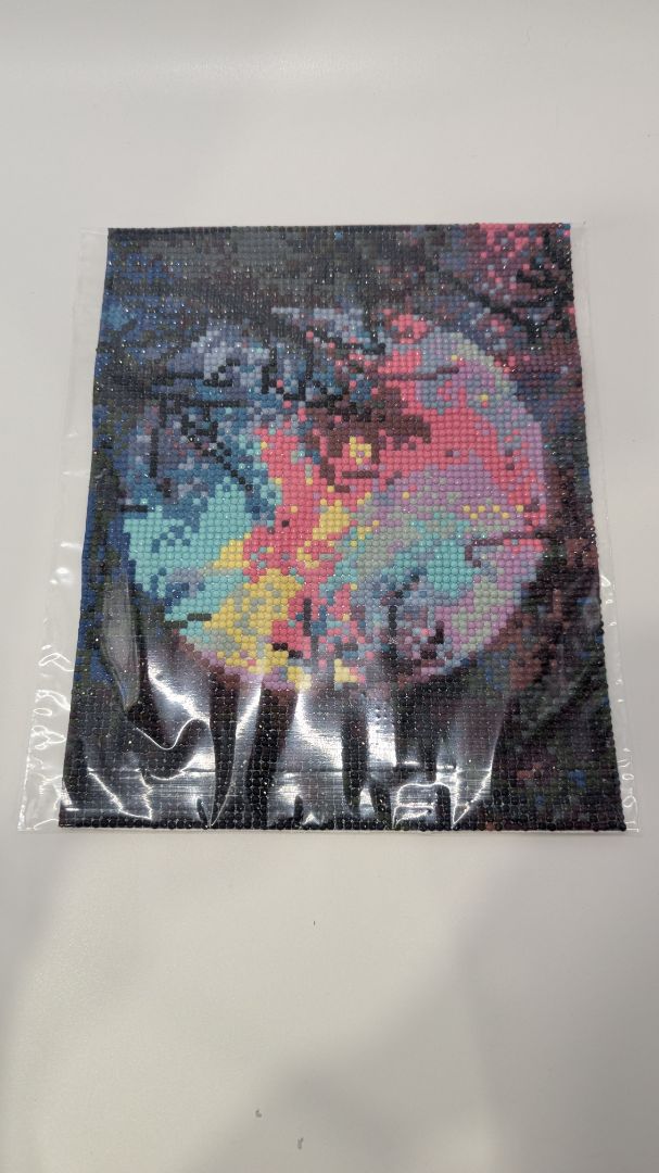 8x10" Handmade Night Sky Moon Rhinestone Painting