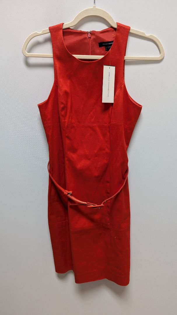 French Connection Sierra Orange Belted Dress