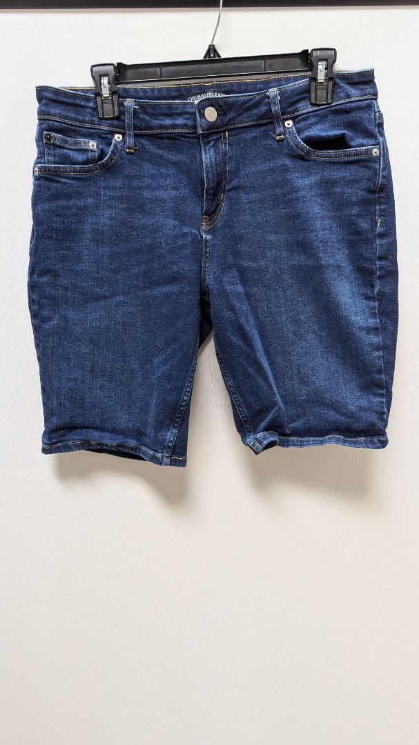 Calvin Klein Jeans Dark Wash Bermuda Denim Shorts