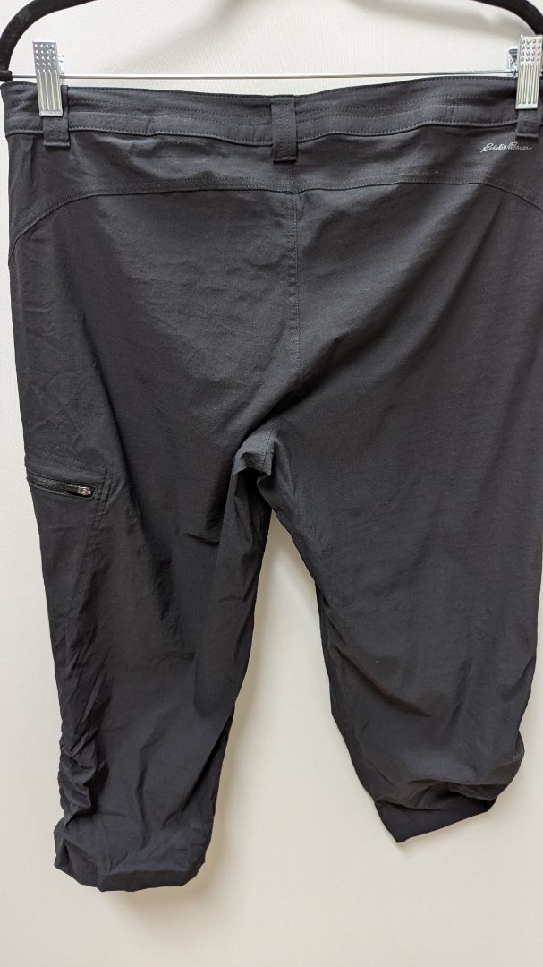Eddie Bauer Black Drawstring Cargo Capri Pants