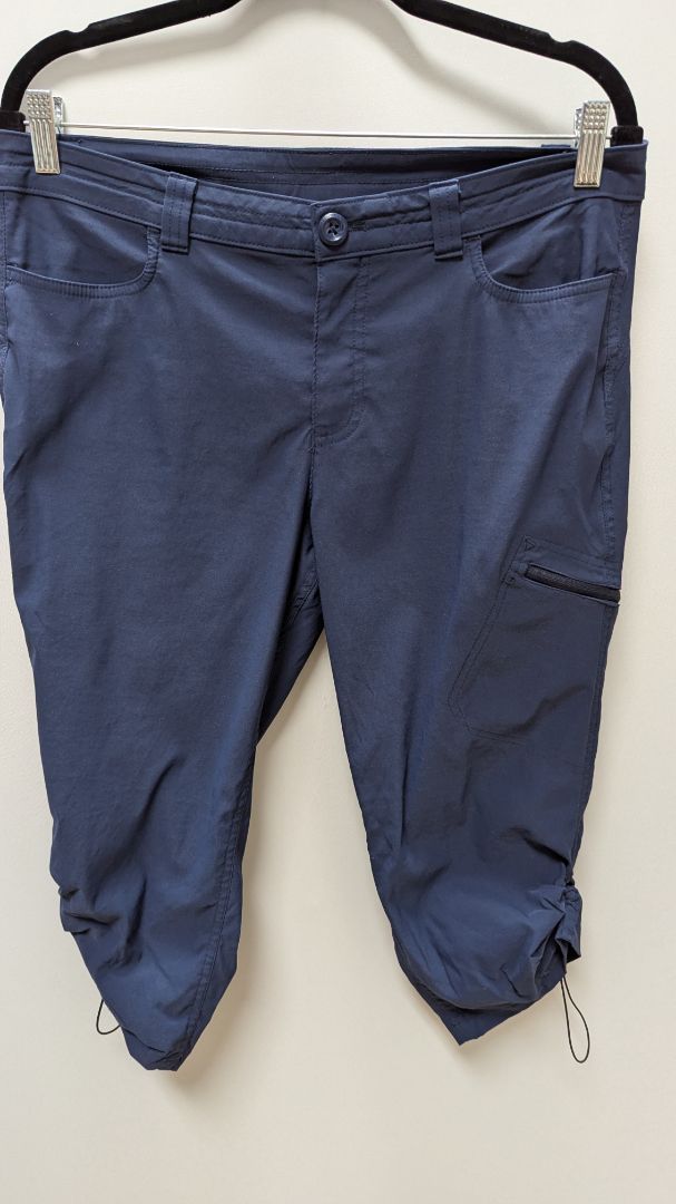 Eddie Bauer Navy Drawstring Cargo Capri Pants