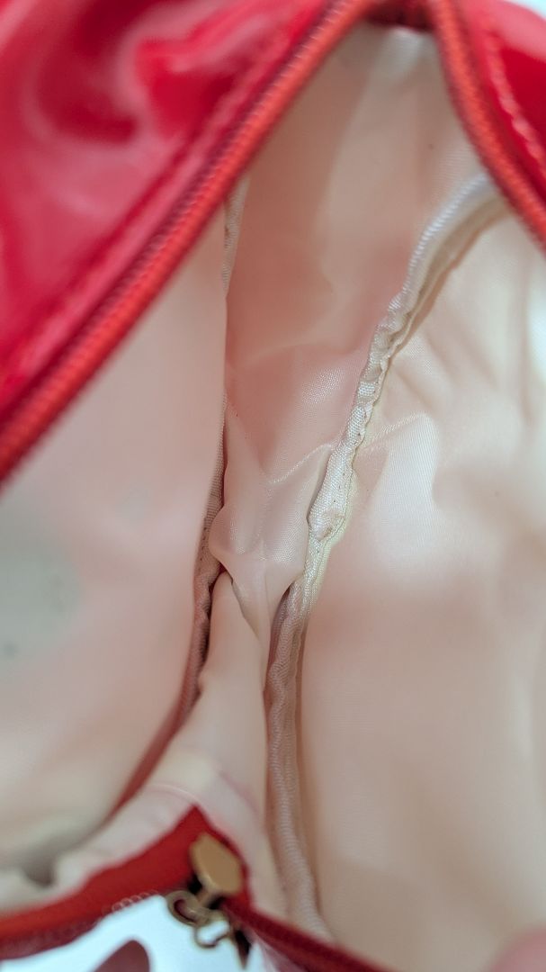 Strawberry Red/Gold Crossbody Purse