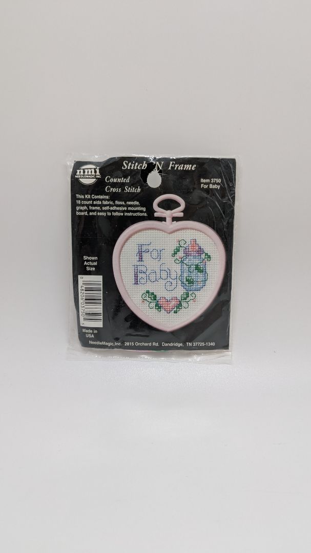 NeedleMagic Inc. "For Baby" Stitch N' Frame Counted Cross-Stitch Craft Kit