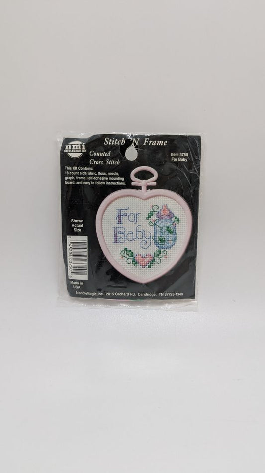 NeedleMagic Inc. "For Baby" Stitch N' Frame Counted Cross-Stitch Craft Kit
