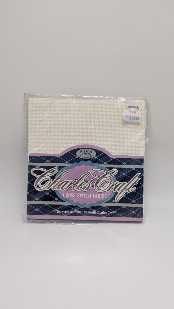 Charles Craft White Standard cotton 12x18" Cross-Stitch Fabric
