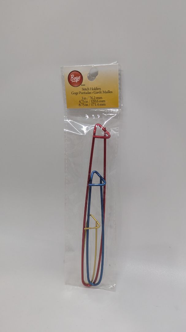 Boye Yellow 3-Piece Stitch Holders 3"-7.75"