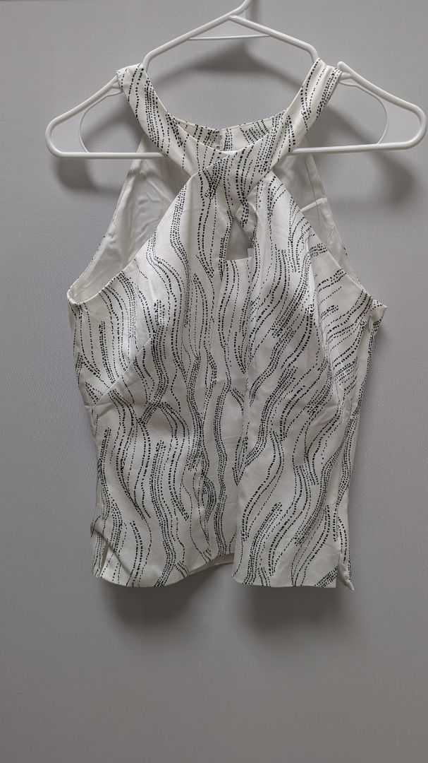 White House Black Market White Structured Halter Blouse