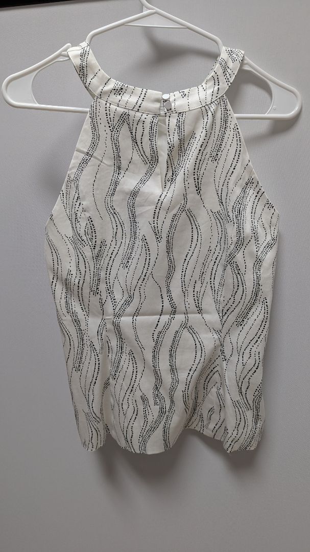 White House Black Market White Structured Halter Blouse