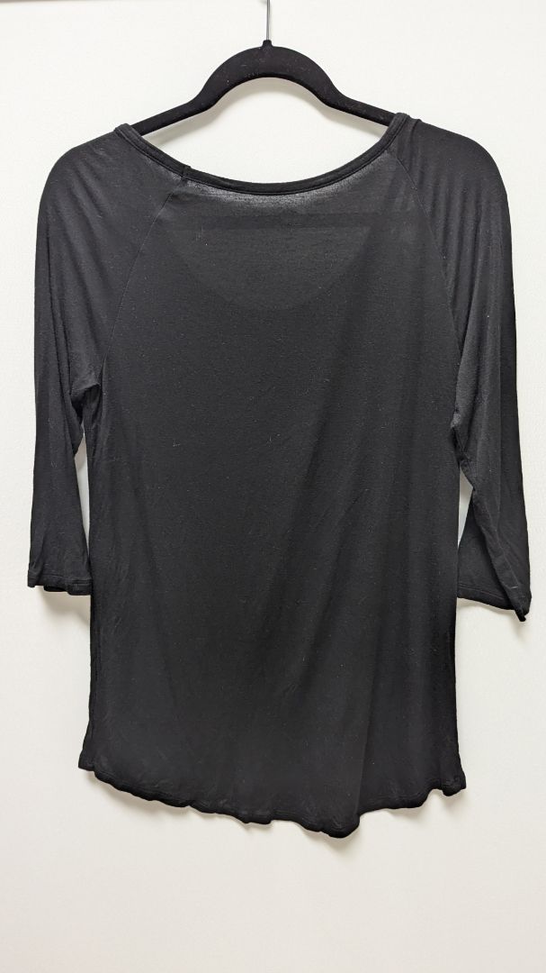 SO Black Cutout Shoulder Long-Sleeve T-Shirt