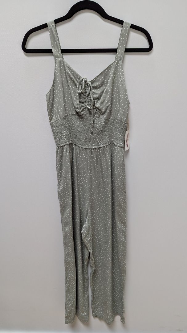 Jessica Simpson Light Green/White Polka-Dot Jumpsuit