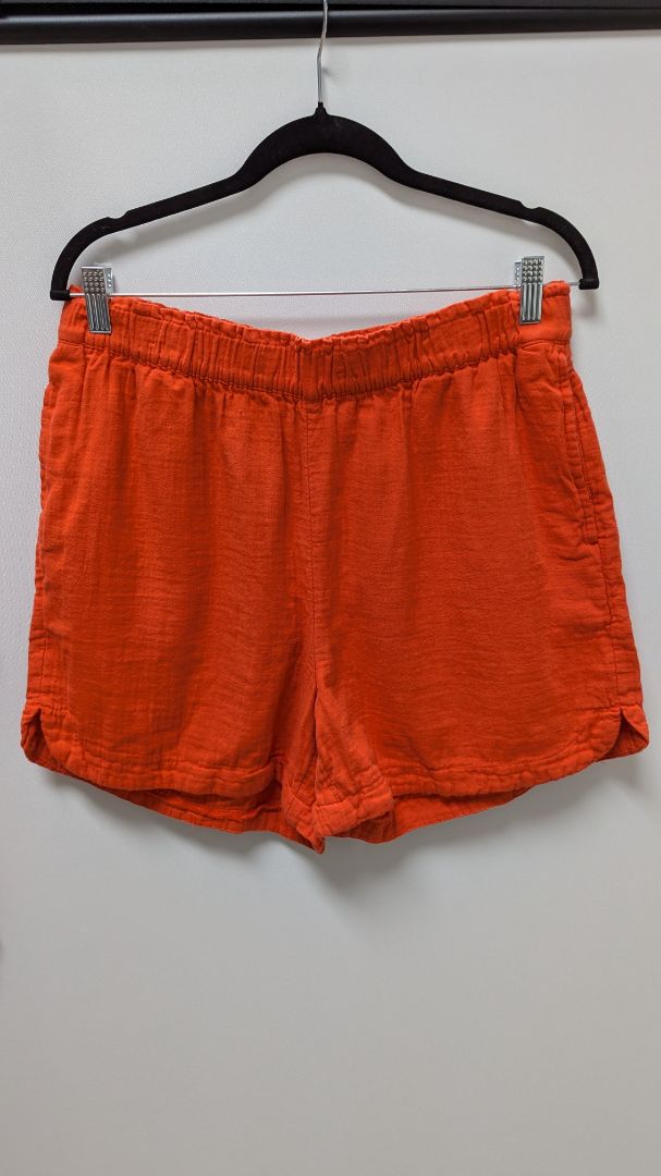 Old Navy Orange Textured Cotton Blouse & Shorts Set