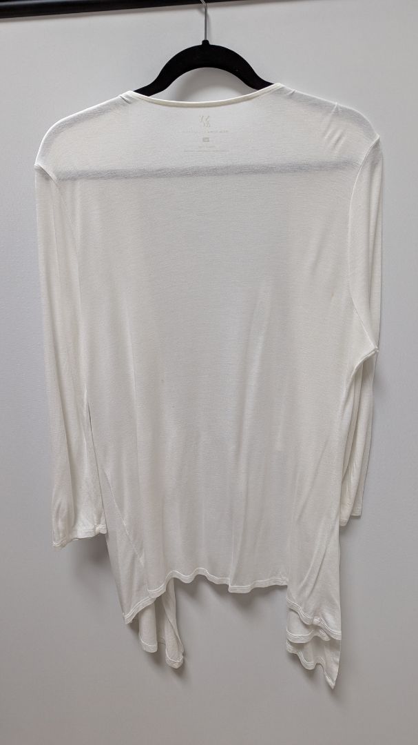 NY & CO White Long Sleeve Knit Cardigan