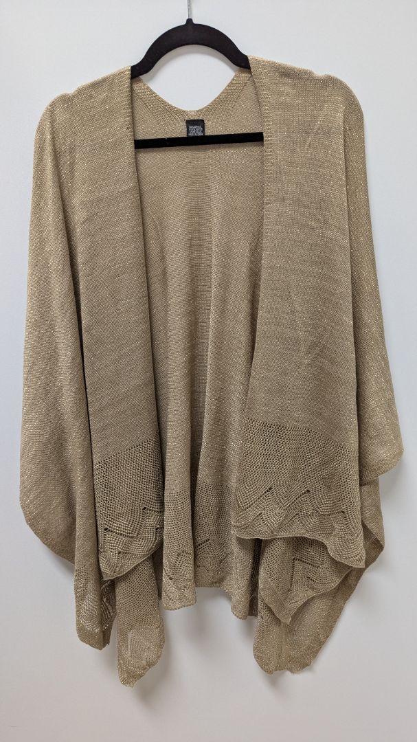 Bronze Shimmer Knit Kaftan Wrap Scarf