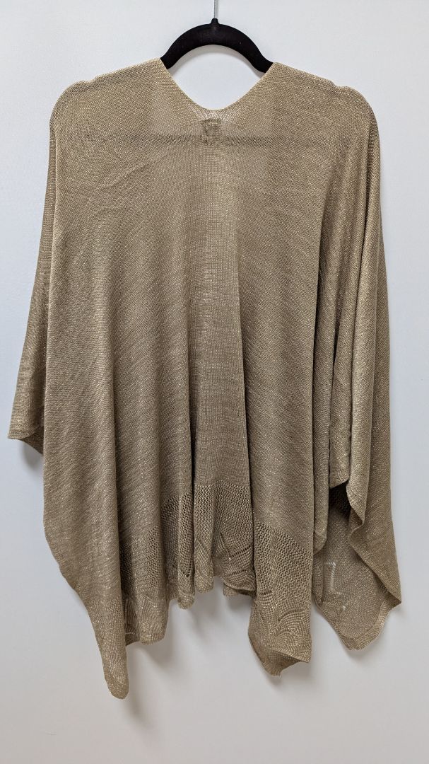 Bronze Shimmer Knit Kaftan Wrap Scarf