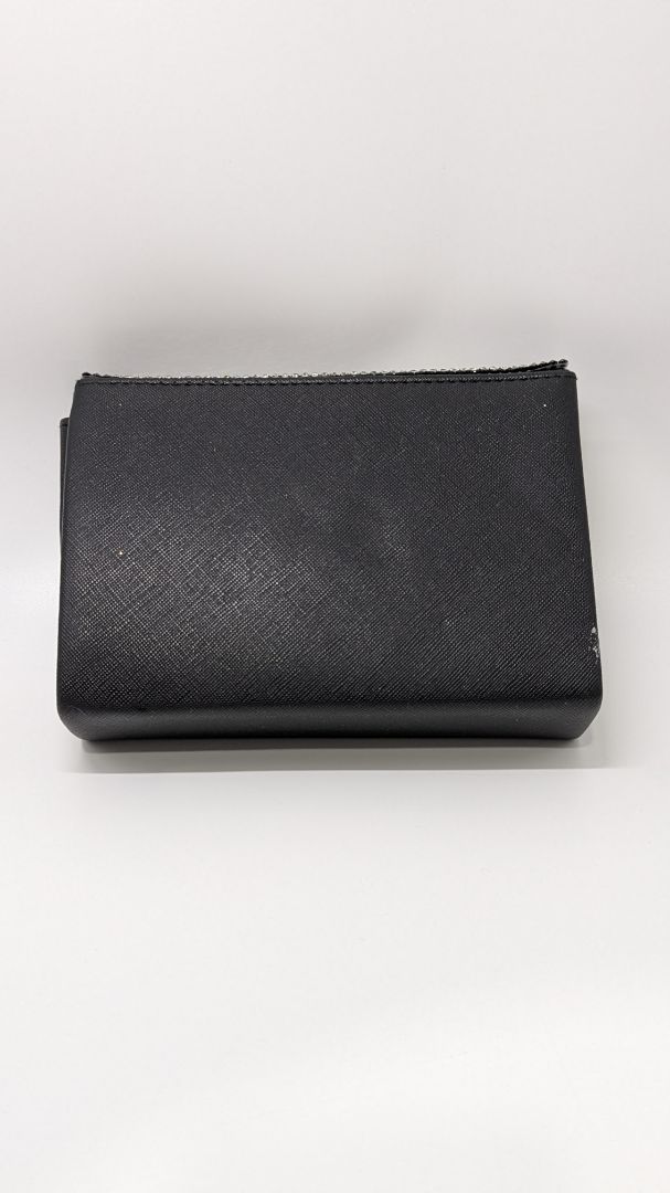 Black/Silver Rhinestone Foldover Clutch Purse