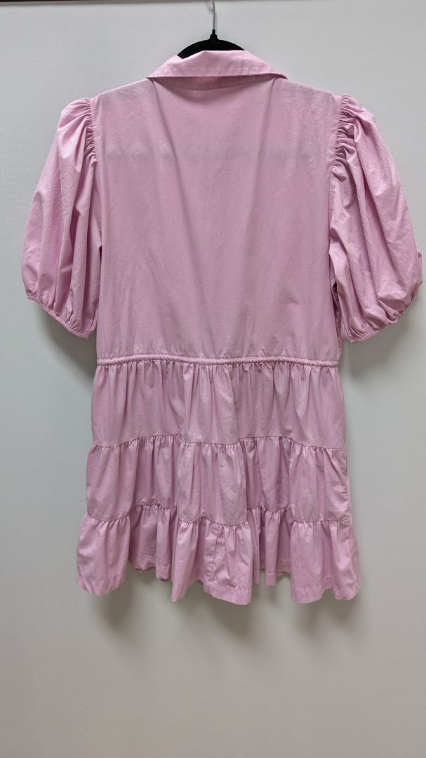 Abercrombie & Fitch Pink Button-Down Peasant Dress