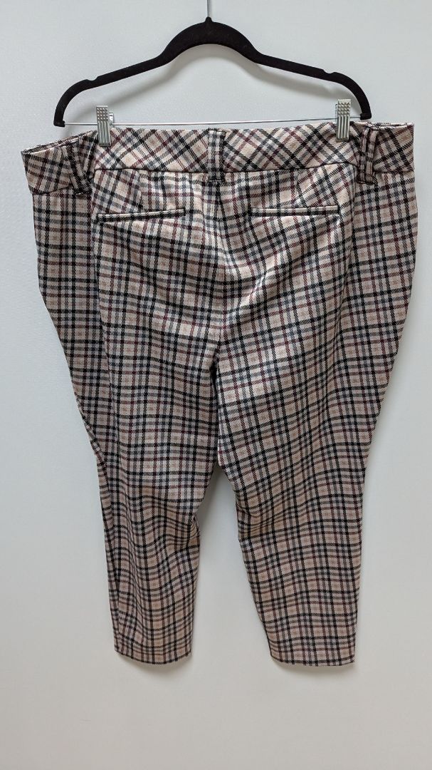 Torrid Tan Plaid Double-Knit Ankle Skinny Pants