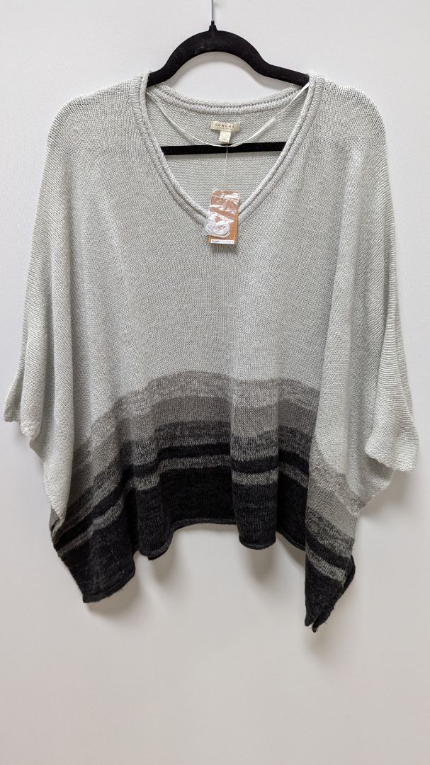 Sonoma Life + Style Grey/Black Kimono-Sleeve Sweater