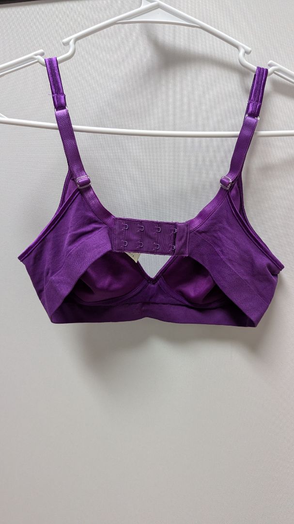 Playtex Purple Satin-Trim Bralette (34B)