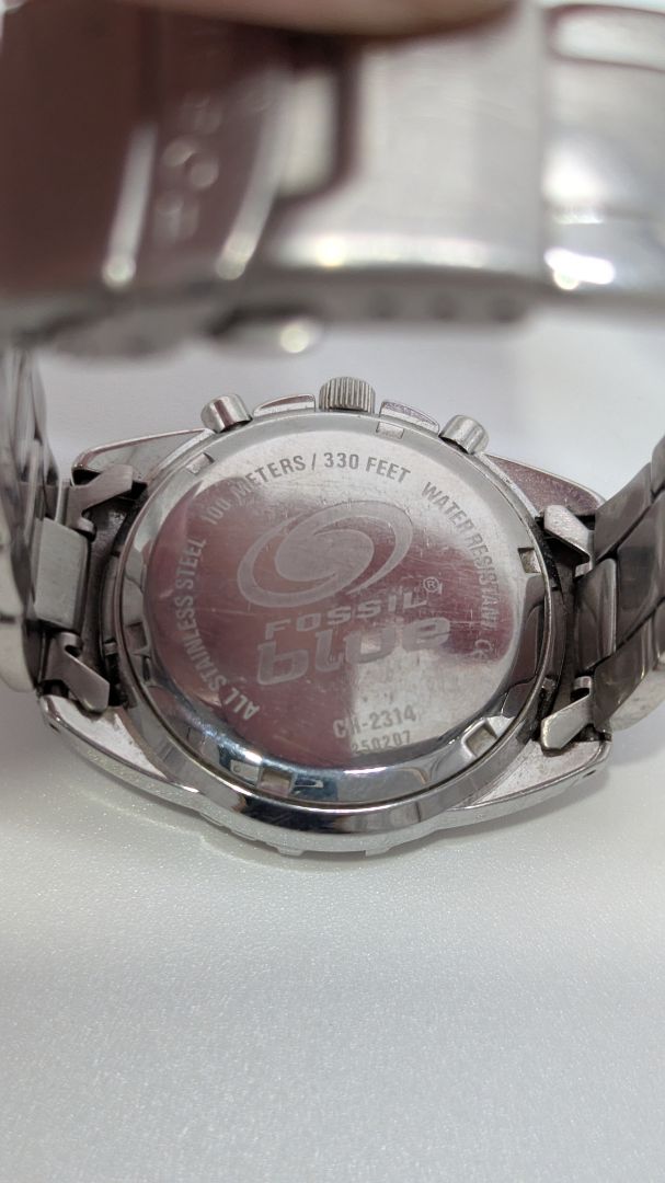 Fossil Blue Stainless Steel Speedway Watch