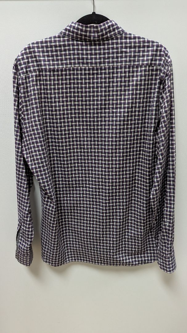 Nigel Hall Purple Plaid Button-Down Shirt