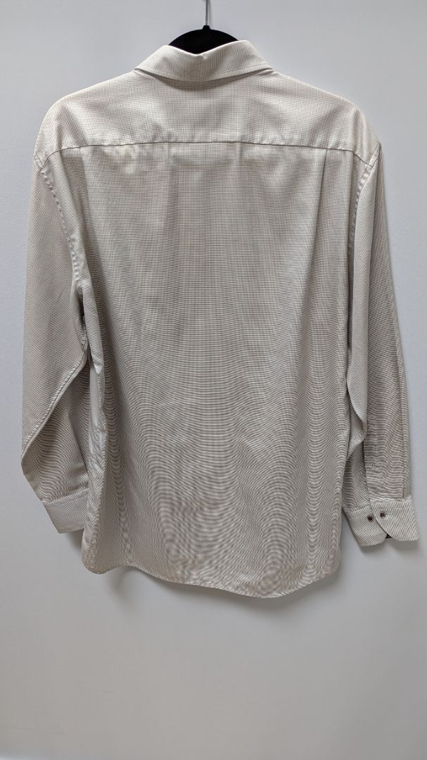 Stenstroms Ivory Patterned Long-Sleeve Button-Down Shirt