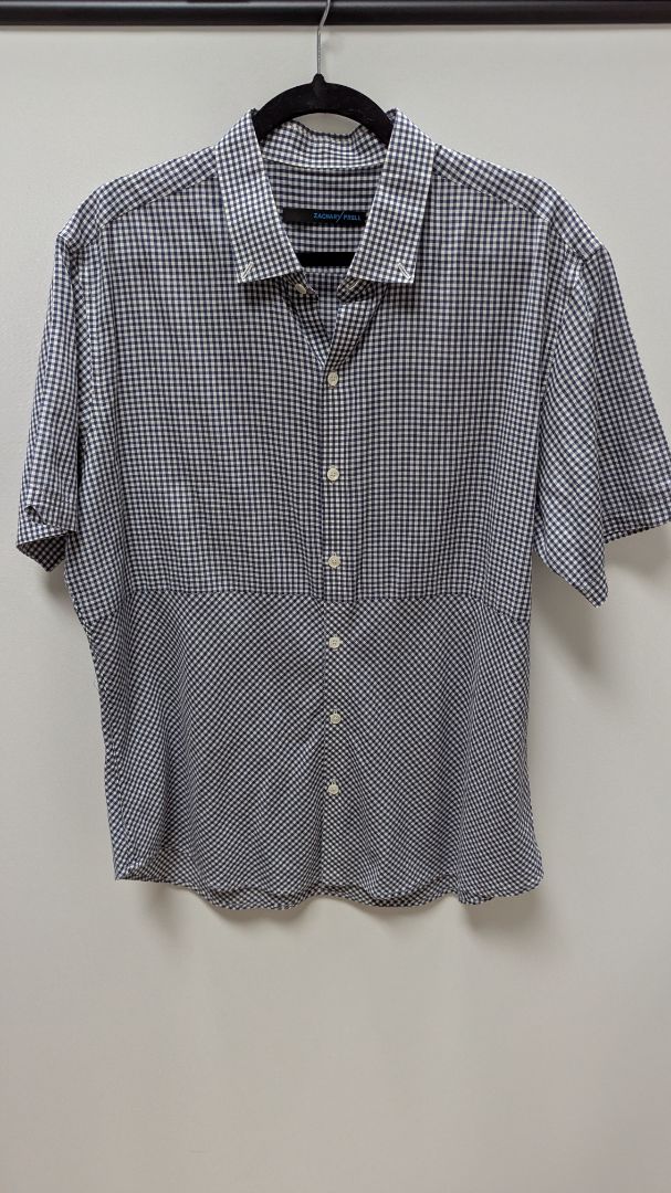 Zachary Prell Navy/White 2-Way Plaid Button-Down Shirt