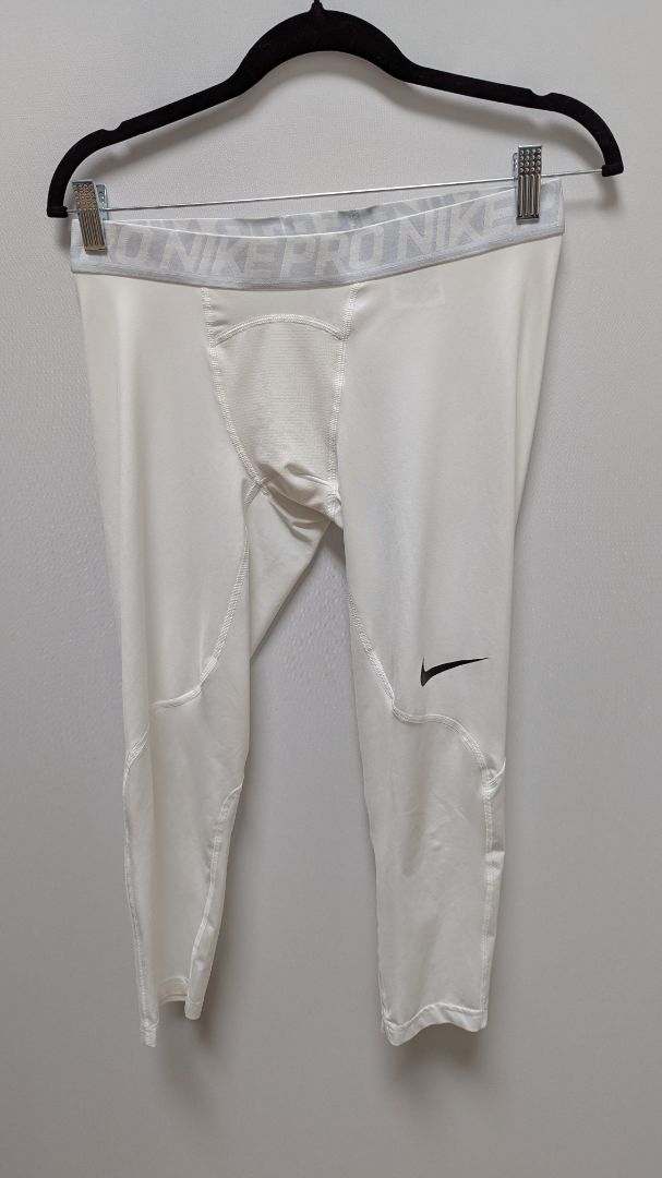 Nike Dri-Fit White Men's 3/4 Active Leggings