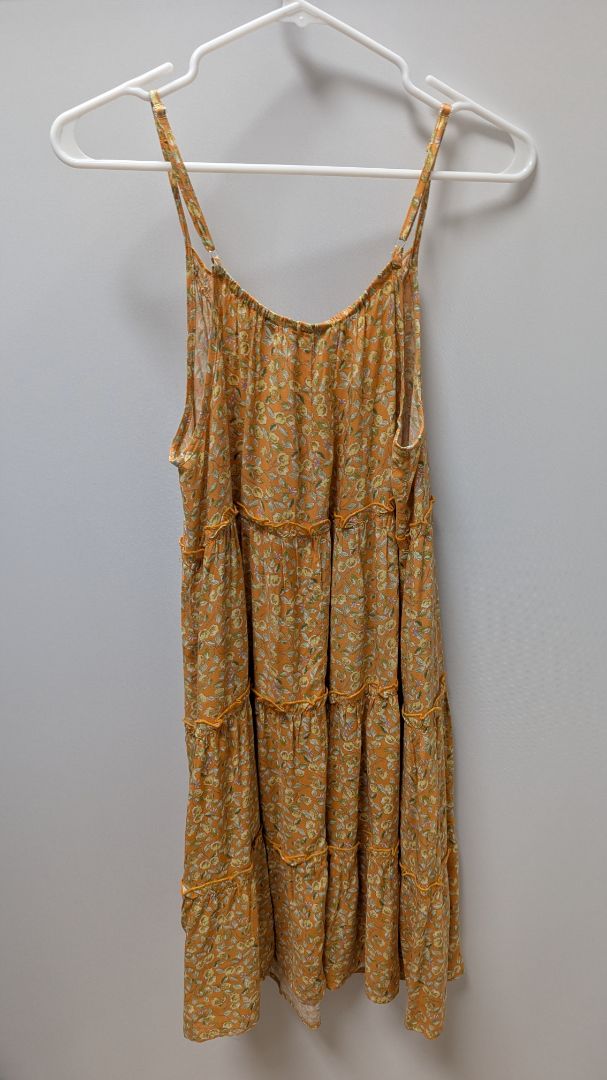 mlle gabrielle Orange/Yellow Floral Halter-Neck Dress