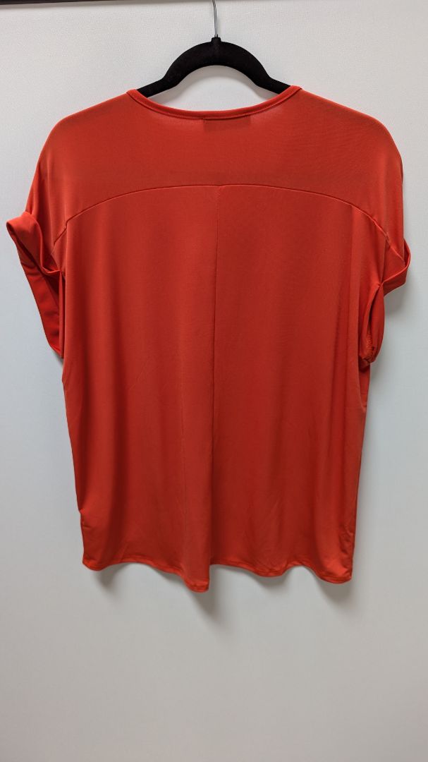 Brigitte Briana Orange V-Neck Dolman Blouse