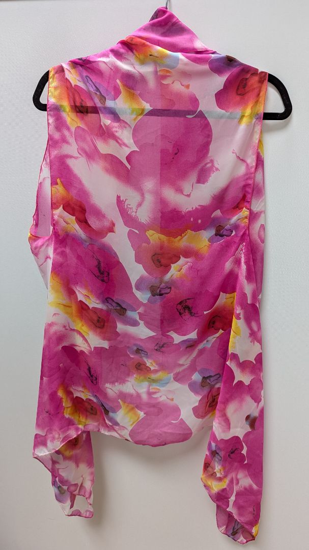 Accents by Lavello Pink Floral Vest Scarf