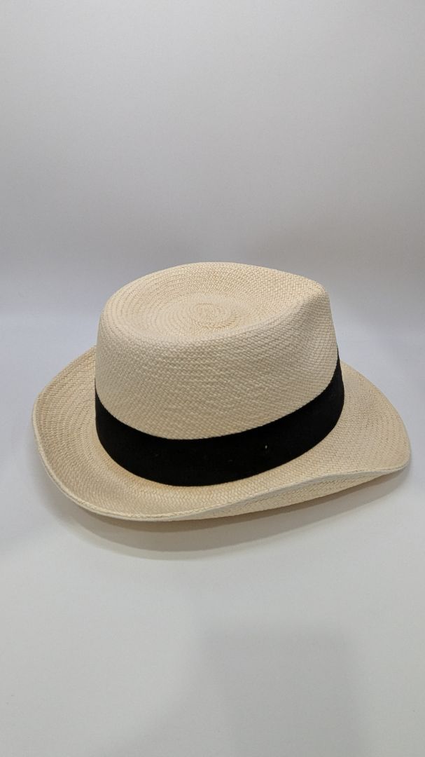 Kaminsky XY Light Tan Toquilla Fiber Fedora Hat