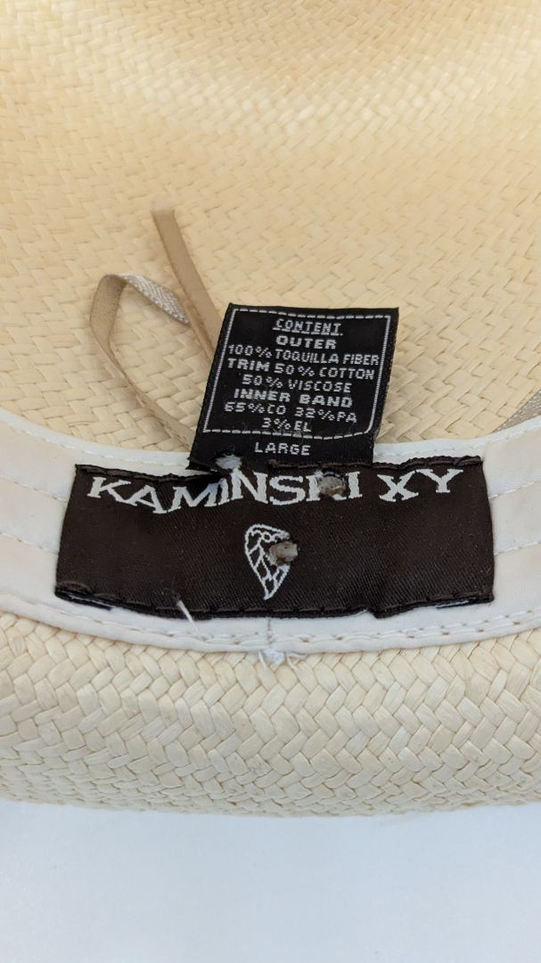 Kaminsky XY Light Tan Toquilla Fiber Fedora Hat