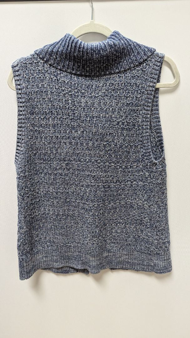 westbound Heather Navy Sleeveless Cardigan Sweater