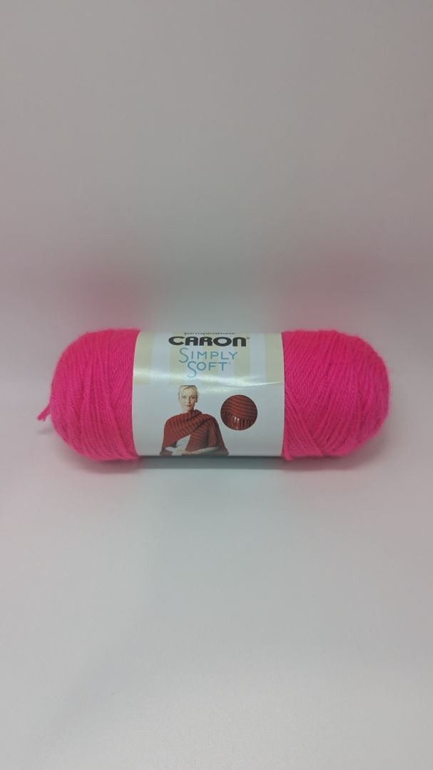 Caron Neon Pink Simply Soft Medium Yarn