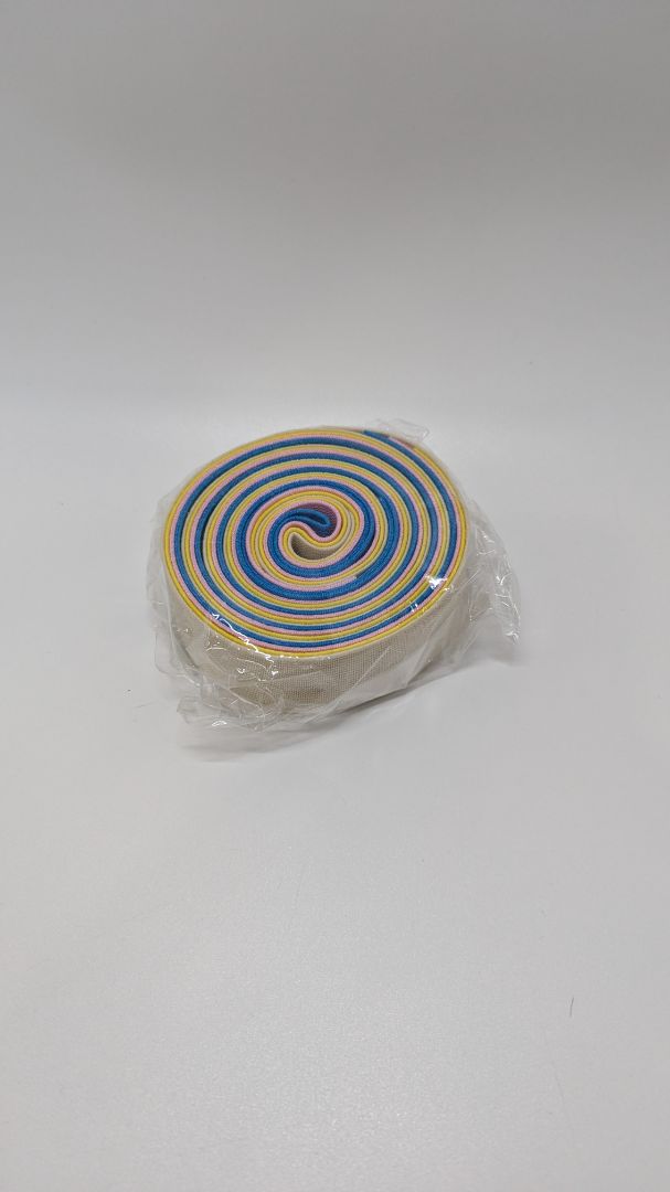 BENECREAT Yellow/Blue 4PC 1.2" Ribbon Elastic