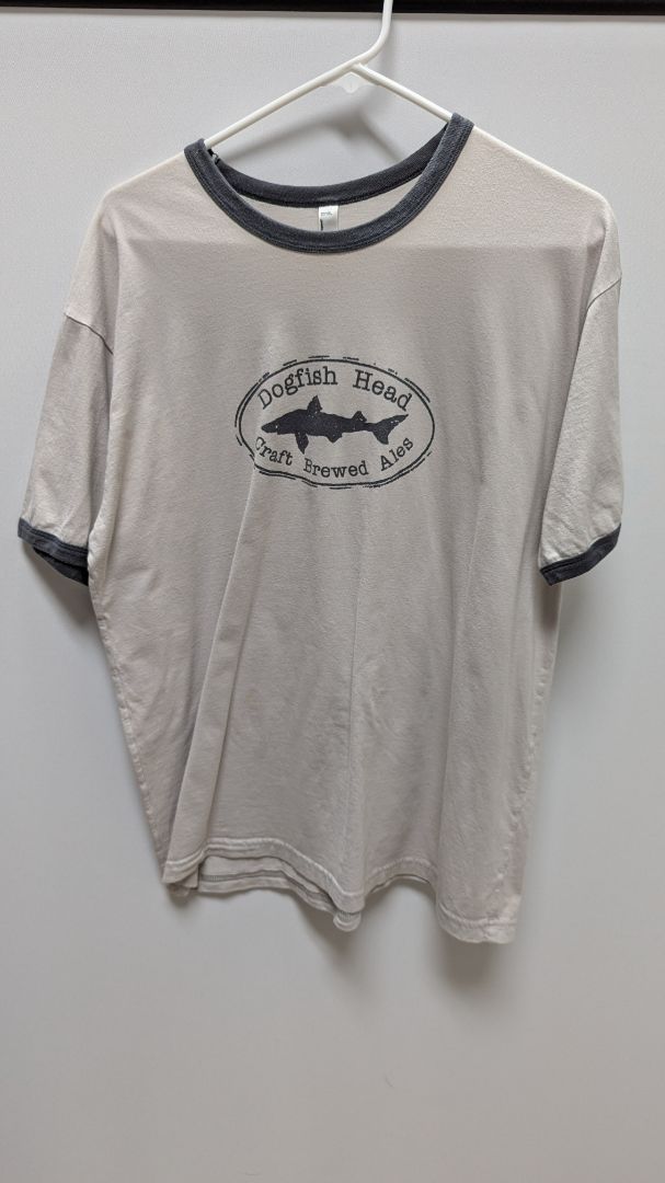 American Apparel Beige "Dogfish Head" Graphic T-Shirt
