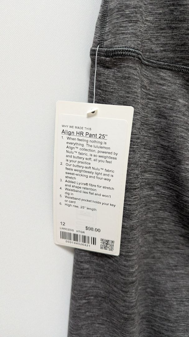 Lululemon Heather Grey Align HR Pant Skinny Leggings
