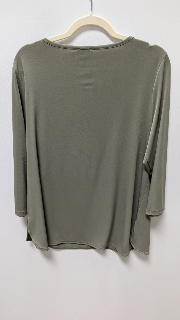 Easywear by Chico's Sage Green 3/4 Sleeve Blouse