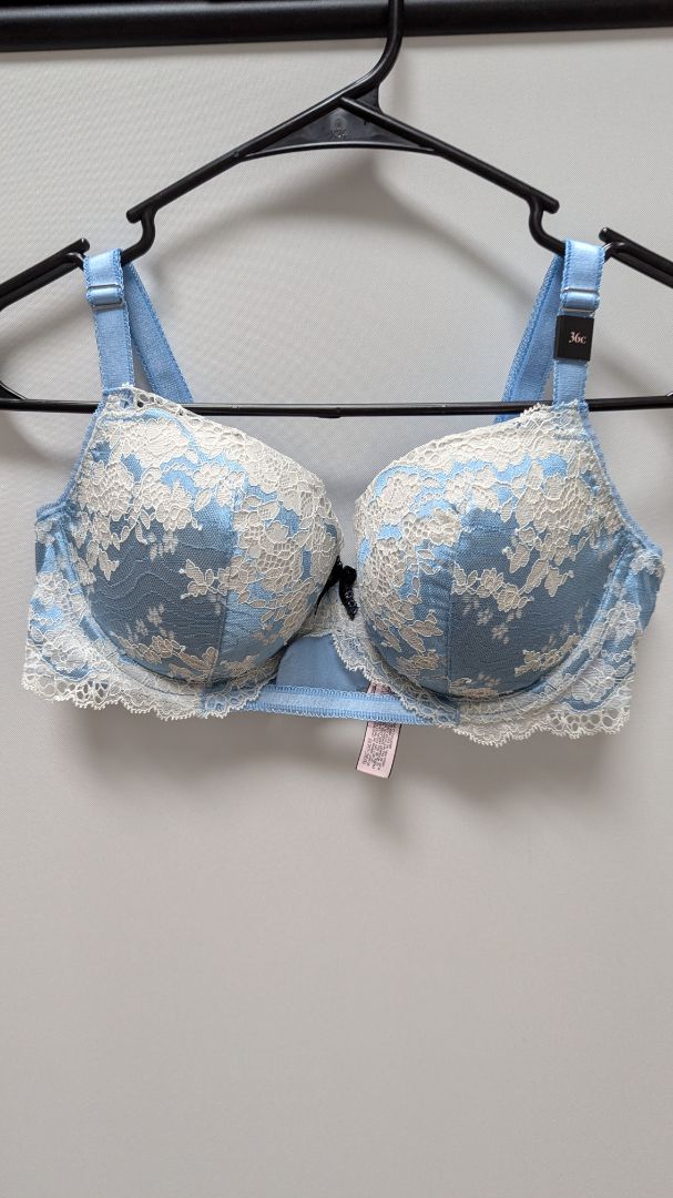 Victoria's Secret Light Blue Dream Angels Lined Demi Bra
