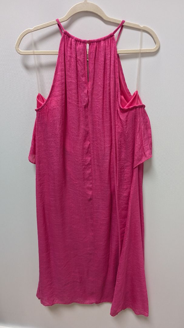 mlle gabrielle Pink Halter-Neck Layered Maxi Dress