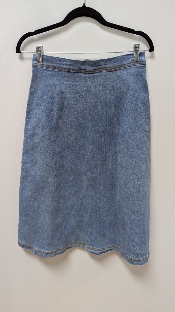 Ten Sixty Sherman Light Wash Zippered Denim Skirt