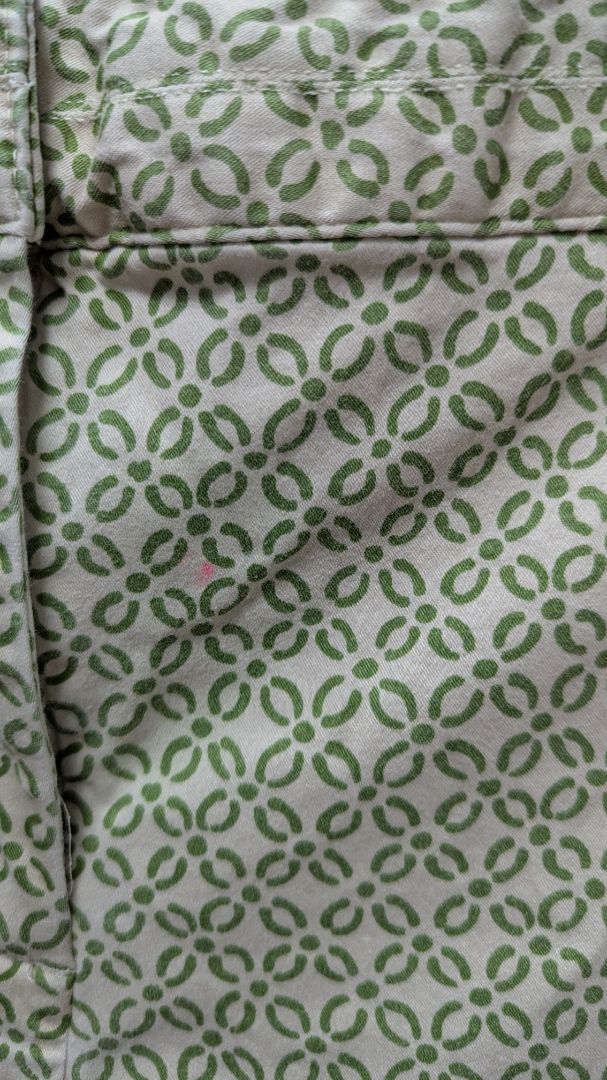 Basic Editions Green Patterned "Classic Fit" Pants