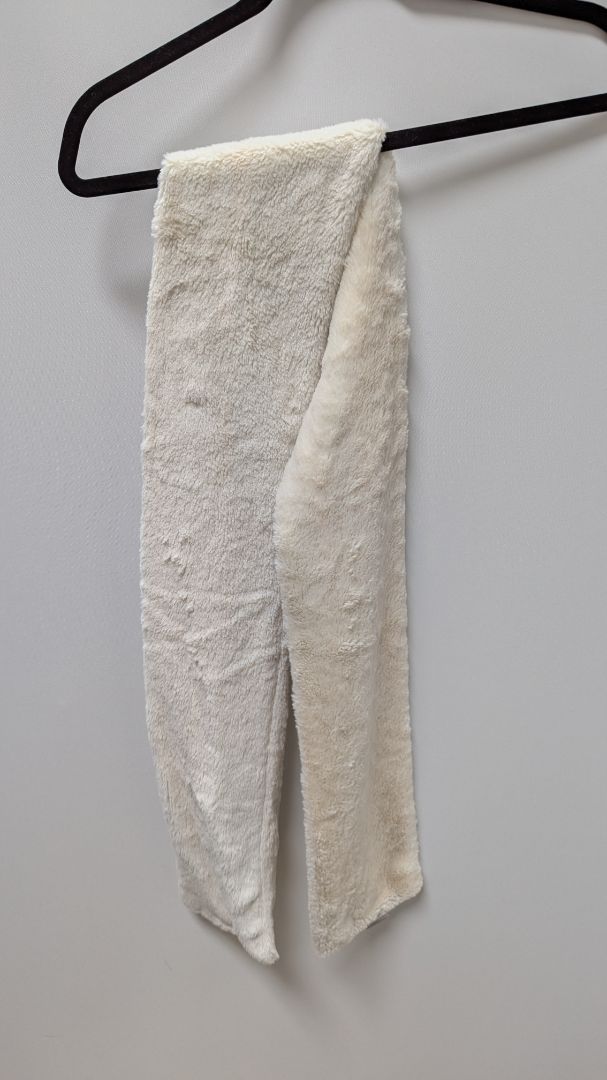 Brookstone Ivory Faux-Fur Long Scarf