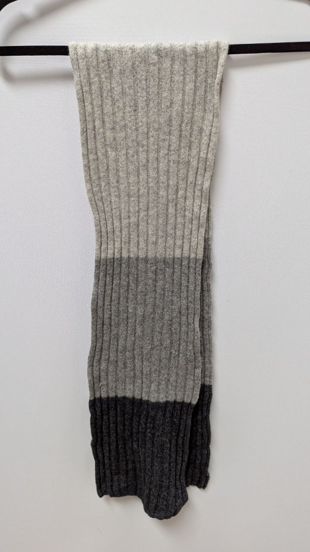 H&M Accessories Grey Ombre Lambs Wool Scarf
