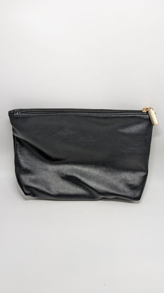 Expression NYC Black Faux-Leather Zippered Pouch