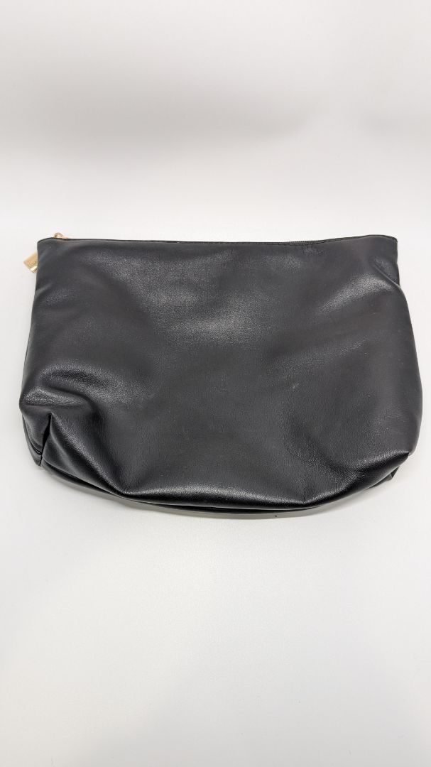 Expression NYC Black Faux-Leather Zippered Pouch